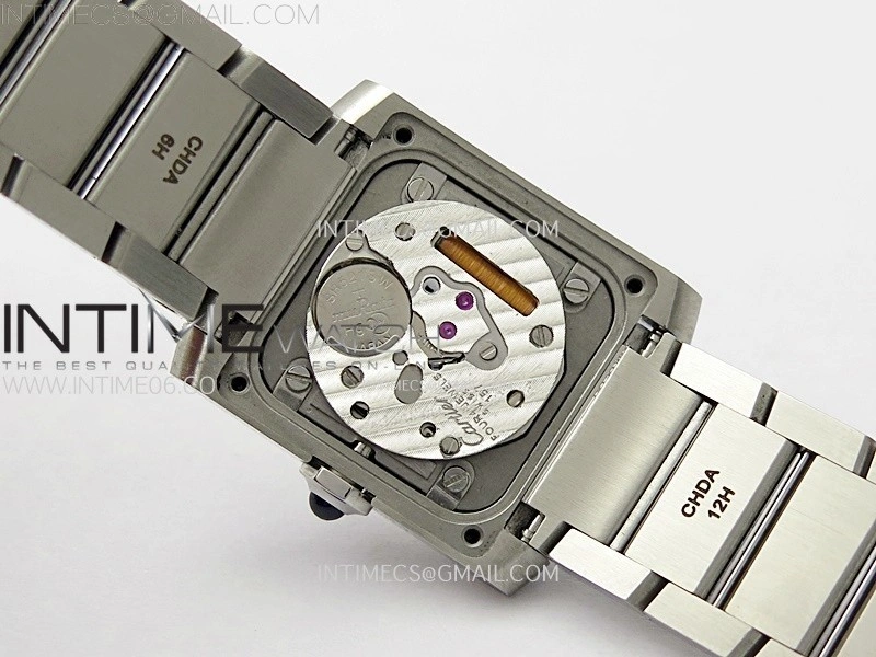 Tank Francaise Ladies 21.2mm SS 8848F 1:1 Best Edition Silver Dial on SS Bracelet Ronda Quartz
